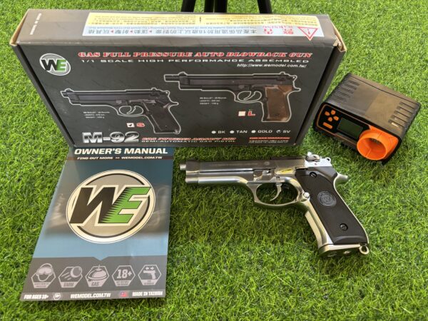 BERETTA M92 Silver Full Metal Body Made in Taiwan - Image 3