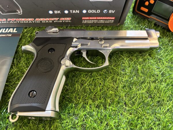 BERETTA M92 Silver Full Metal Body Made in Taiwan - Image 4